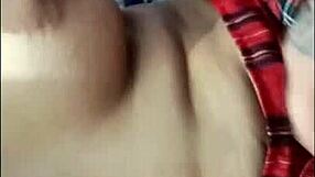 Latina teacher explains her lesson to a student and her big tits