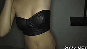Blowjob contest with small titted ladies and competition theme