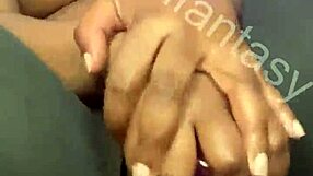 Ebony gets horny using dildo for the slippery squirt
