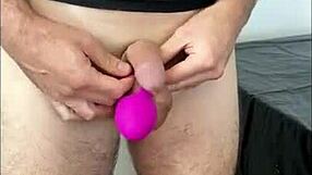 A submissive European couple has specially uninhibited sex session with bondage and ballplay position known as reverse cowgirl