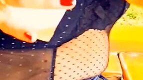 Her sexually attractive stepmom presses her huge bosom to be sucked and caressed in amateur home video