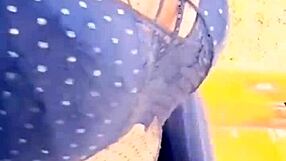 Her sexually attractive stepmom presses her huge bosom to be sucked and caressed in amateur home video