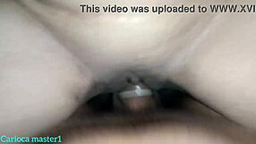 Big black cock push and plunge amateur Latino with pussy tattoo on