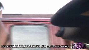 Florida based, latina amateur seductively exposes her large breasts while driving