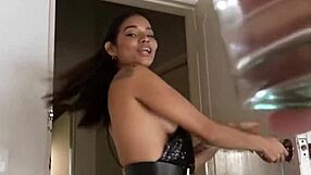 Sexy Latina madame Mila Garcia comes back for anal action in brothel video