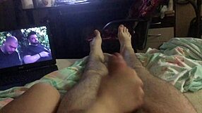 Spitting, gagging and intense handjob