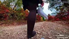 mean teasing and dirty socks in the evening in forest