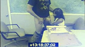 Black beauty ‘Black beauty’ blowjob on security camera while having sex while waiting for her orgasm