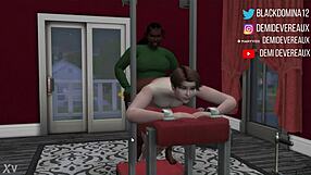 Black dominant woman satisfies her disappointed submissive counterpart