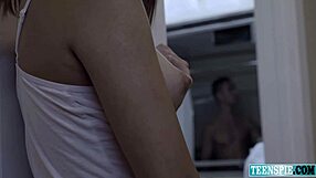 Even Hazel Heart's big cock intense creampie action