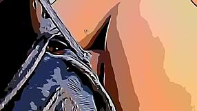 Anal encounter of invader with cartoonized amateur teen