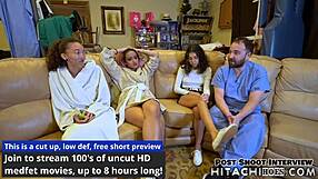 This is Channy Crossfire being stimulated to multiple orgasms by two gorgeous lesbians with a Hitachi wand while restrained on a Hitachi Surgical Table at HitachiHoes.com