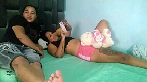 Stepson sleeps with his stepmother on the same bed
