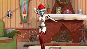 MMD supple hentai Miku animation (explicit Christmas)