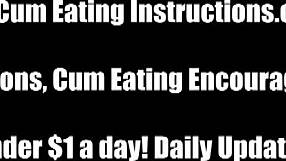 Mostly caught stealing panties, he was punished with humiliation, destroying his clothes and then having to eat his own cum