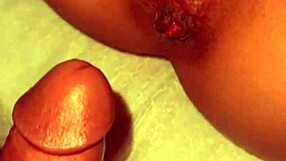 Intense climax of shaved cunt