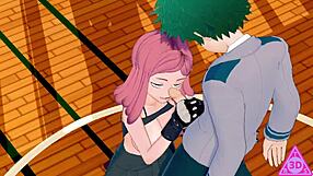 My hero academia adult Mei Hatsume and Midoriya having sex hentai sex video