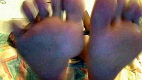 Black beauty demonstrating foot work in this teaching aiding video