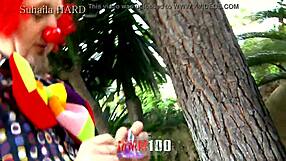 A big ass American whore and clown DP Action