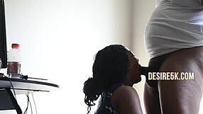 Black couple enjoy rough sex, POV video