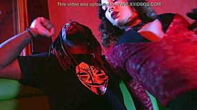 Lingerie and glove lends sultry black dancer with punk style