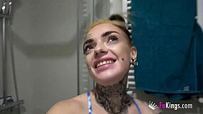 The story of European blonde Lady Medusa who made her first porn experience with her coach