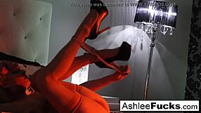 Freckled beauty Ashlee Graham did this captivating strip tease related clip all on her own