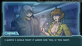 anime porn video: Cartoon babe April Oneil flaunts big boobs