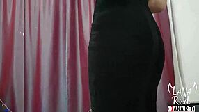 A man has raw sex with a girl from behind after a blow job and pulls out to ejaculate on the girl’s big butts – Lana Red
