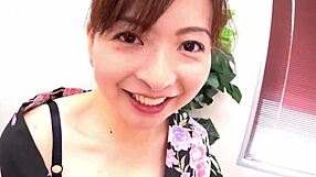 In part 1 Japanese beauty has smooth skin and performs oral sex