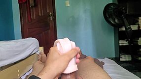 big cock and fake tits makes solo gay amateur happy