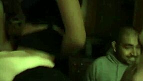 Young college girls sharing oral pleasure on a steamy lesbian group sex party