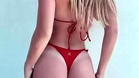 Sizzling Boutinela in red bikinis: A tantalizing ass compilation