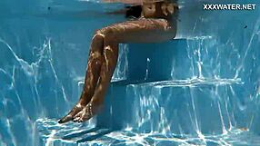 This erotic video show the European beauty Lana having a splendid time swimming