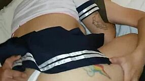 Interracial Mexican couple creeks vaginal penetration and players cum inside each other