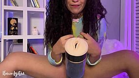 Prolonged masturbation and how not to ejaculate too quickly with Agatha D