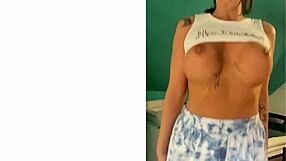 Sexy mommy puts her big tits on POV video