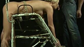 Hot scene of rough sex with a submissive slave being punished with whip and then f**ed
