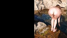 Outdoor sex and pissing on the beach is enjoyed by amateur couple