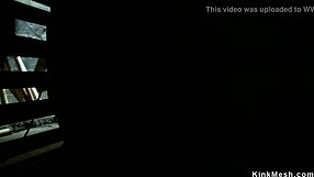 Intense dildo play and squirting at Halloween house