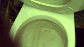 Fat cock of Blackshemale explodes in cum, and cruelly drips with piss