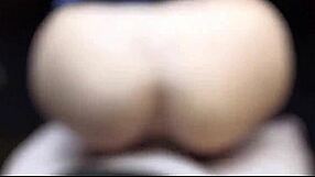 In a first person view, her father in law shoves his cock into her still shaved pussy from behind and fucks her from behind