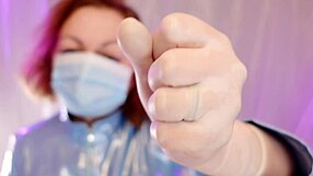 Arya Grander's sexy surgical POV with latex gloves