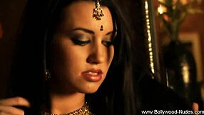 Brunette Belly Dancer Teases with Sensual Strip Moves
