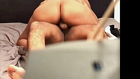 Guys tag that big cock around on the mirror while bouncing the girl’s ass
