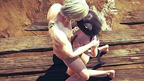 Sleazy Japanese cartoons with brvtal licking and erotic sexual intercourse