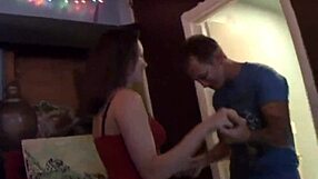 Public outdoor blowjob by Brunette sorority sister