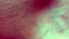 Wet pussy of a virgin being pleasured and cummed into