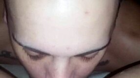 Husband gave wife a facial