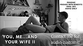 Wife and you giving intense anal play and blowjob with you in a fetish roleplay